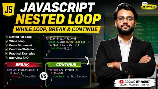 JavaScript Nested Loop While Loop Break Continue Complete Tutorial in Hindi 2026