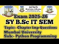 BSCIT SEM-3 Python Programming Chapter 1 SYBSC IT