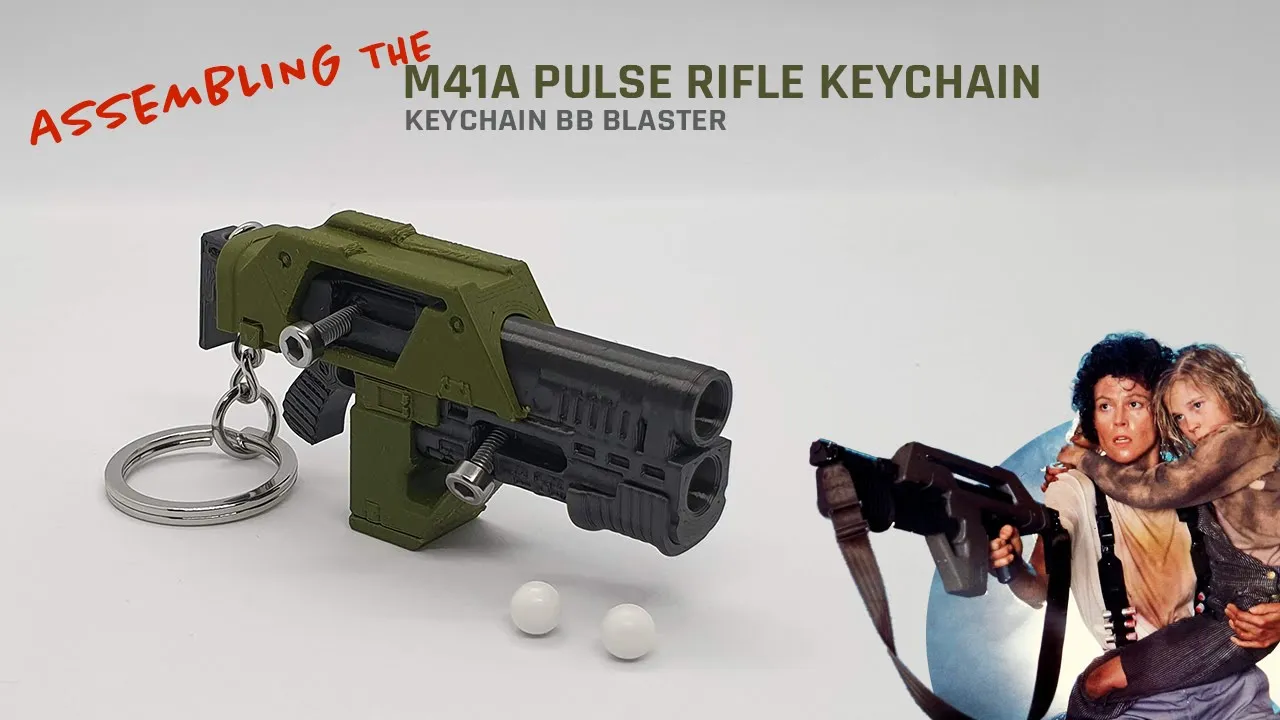 M41A Pulse Rifle Keychain — Functional Blaster Toy