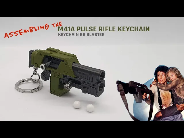 M41A Pulse Rifle Keychain — Functional Blaster Toy video thumbnail