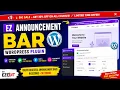 Create a Scrolling Announcement Bar in WordPress Free WordPress Plugin No Coding