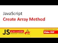 37 Array Create Method in JavaScript JavaScript in pashto