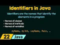 Identifiers in Java