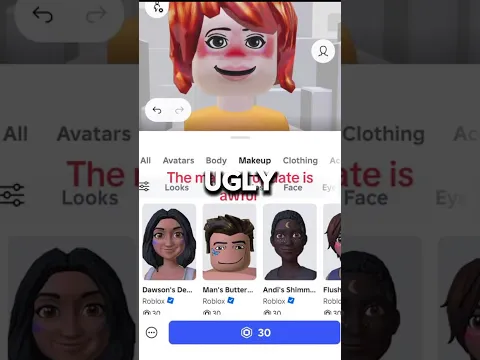 ROBLOX REMOVED CLASSIC FACES FOR UGLY MAKEUP 🤮 (UPDATE) #Shorts