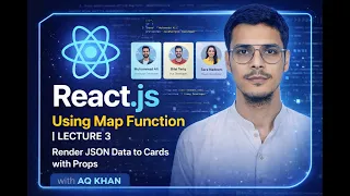 React JS Lecture 3 Map Function in React Render Cards from JSON Data