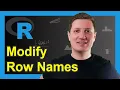 Change Row Names of Data Frame or Matrix in R 4 Examples row names data frame matrix Function