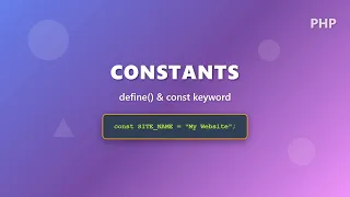 PHP Constants Define Use Naming Conventions for Beginners