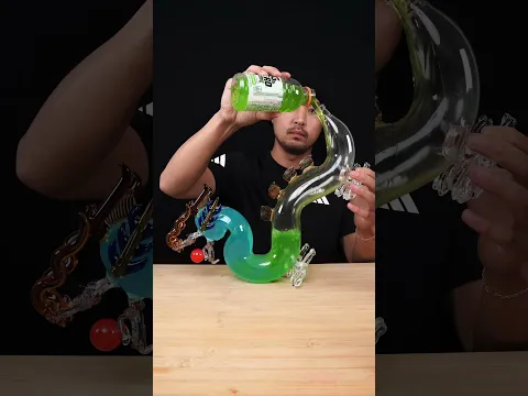 Blue + Green 🐉 #asmr #gatorade