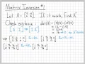 Linear Algebra Example Problems - Matrix Inversion