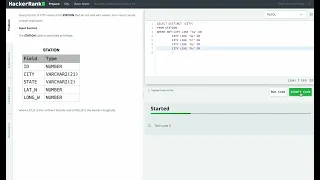 Hackerrank SQL Solution Basic SQL - Weather Observation Station 10