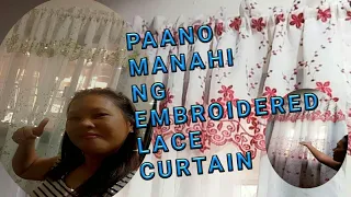 HOW TO MAKE EMBROIDERED LACE CURTAIN EASIEST WAY ring curtain