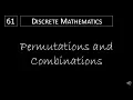 Discrete Math - 6 3 1 Permutations and Combinations