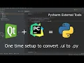 Convert Qt Designer ui file to Python file using Pycharm External Tools