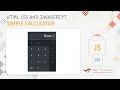 Simple Calculator using HTML CSS and JavaScript