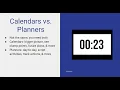 60S2S Calendars vs Planners
