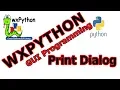 How To Create Print Dialog In wxPython