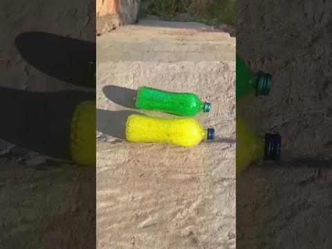 Rolling yellow and green bottle⚠️🔥 #shorts #asmr