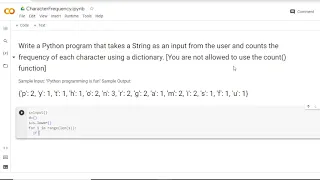 Count the frequency of each character of a string using a dictionary Python