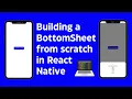 Creating and styling a modal bottom sheet in React Native Build BottomSheet Modal in React Native