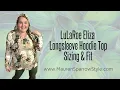 LuLaRoe Eliza Sizing Fit feel review of this longsleeve hoodie top especially for plus-size