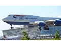 Heavy Arrivals Runway 09L Plane Spotting at London Heathrow Airport - British Airways Boeing 747