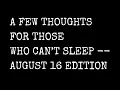 A Few Thoughts For Those Who Can t Sleep -