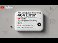 How to Fix Angular Routing 404 Error for Direct URL Access Works in Menu Links