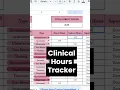 Easily Track your Clinical Hours for School with this Spreadsheet Template Residency Hours Log