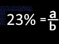 23 to fraction 23 percent to fraction convert percentage to fraction