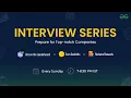 Weekly Interview Series By GeeksforGeeks Practice Interview Problems