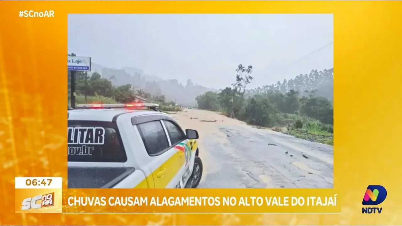 Chuvas causam alagamentos no Alto Vale do Itajaí