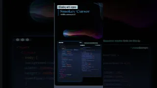 Smokey Effect Cursor Animation In Css Javascript tutorial and react project for beginners