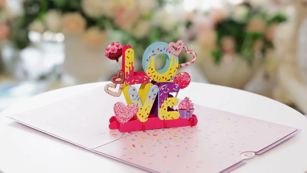 Love Candy Pop up Card