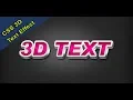 3D Text Effect with html and css