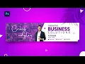LinkedIn Banner Facebook Cover Photo Design - Social Media Poster Template Photoshop Tutorial