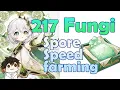 Speed Farm 217 Fungi Spore Quick EFFICIENT Follow Along Farming Route Genshin Impact