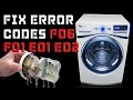 How to Repair a WHIRLPOOL DUET MAYTAG WASHER MACHINE with error codes F01 F06 E01 E02