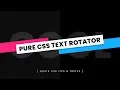 Pure CSS Text Rotator Animation Effects Html CSS Tutorial