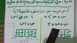 البرمجة الخطية الصف الاول تجارى زراعى صناعى ترم اول 