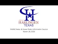 HWWS Water Sewer Rates Information Session - 2024