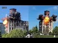 Water tower explosion kicks off demolition at Centennial Mills