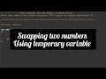 C programming part 7 C programs for beginners How to swap two numbers in C using 3rd variable