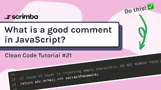 What is a Good Comment in JavaScript Clean Code Tutorial