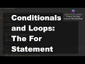 Java 1 Online 6 04 More Conditionals and Loops The For Statement