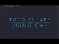 Build TODO CLI app in C CPP
