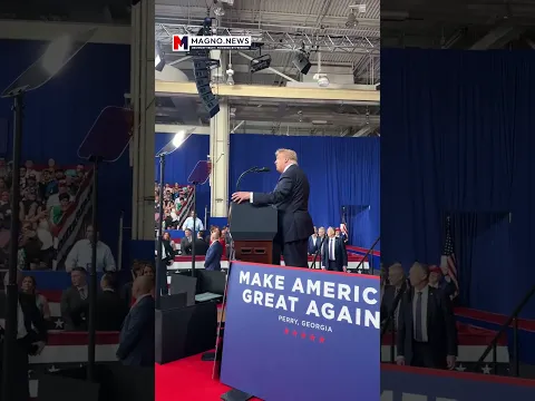 🇺🇸 Donald Trump welcomed by Jason Aldean in Georgia for MAGA Rally in Perry