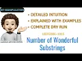 Number of Wonderful Substrings Clear Intuition Full Dry Run Leetcode 1915 codestorywithMIK