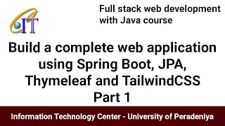 How to build a complete web application using Spring Boot JPA Thymeleaf and TailwindCSS - Part 1