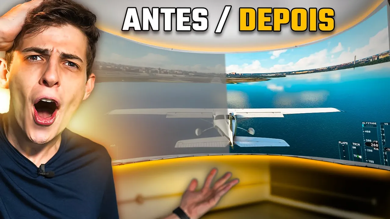 COMO FICOU A TELA DE 240" COM OS NOVOS PROJETORES