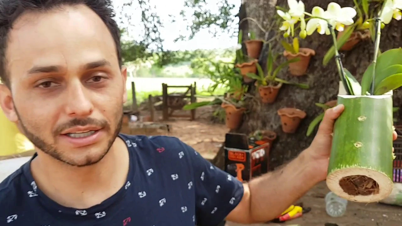 COMO FAZER VASO ORGÂNICO PARA ORQUÍDEAS